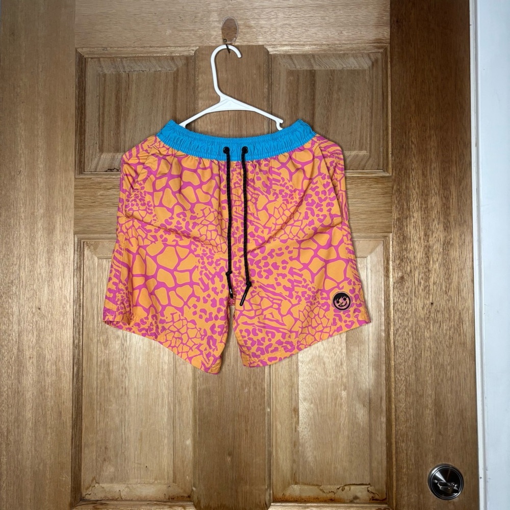 Neff men’s neon and Blue Shorts size S